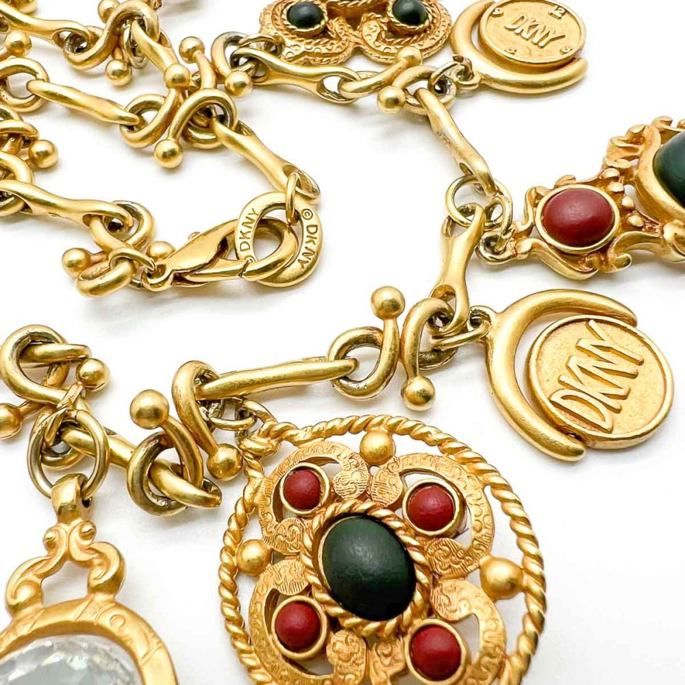 Vintage Donna Karen Logo Charm Chain