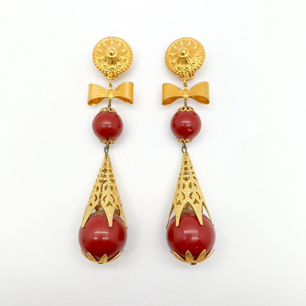 Vintage Filigree Bomb Earrings