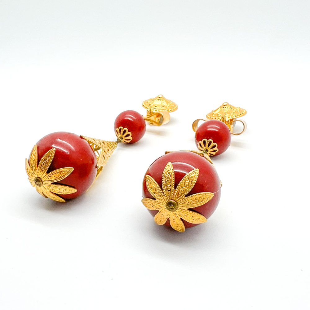 Vintage Filigree Bomb Earrings