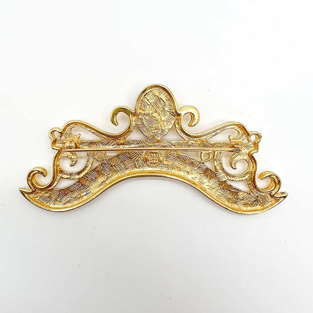 Vintage Givenchy Cabochon Logo Brooch