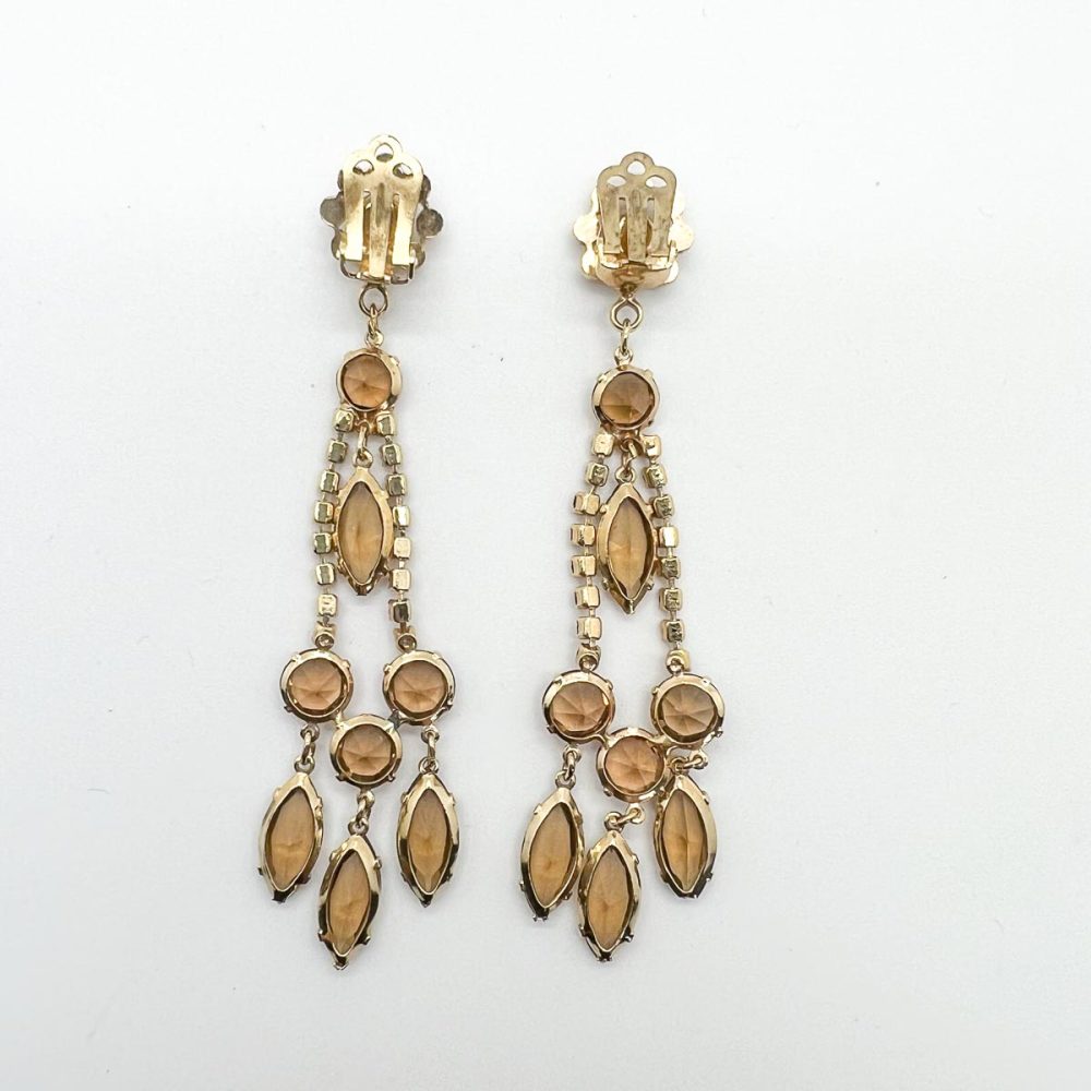 Vintage Topaz Crystal Earrings