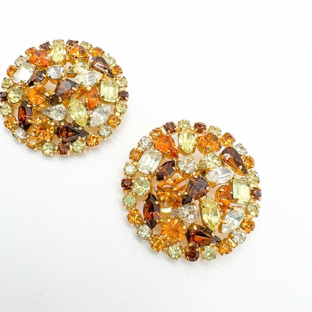 Vintage Fancy Cut Topaz Earrings