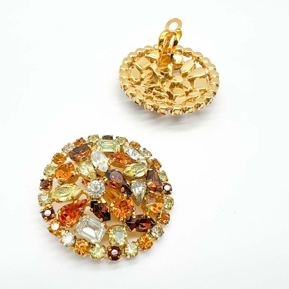 Vintage Fancy Cut Topaz Earrings