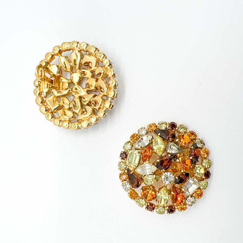 Vintage Fancy Cut Topaz Earrings