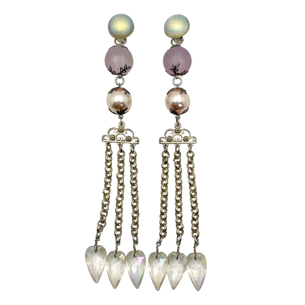 Vintage Pastel Shoulder Duster Earrings