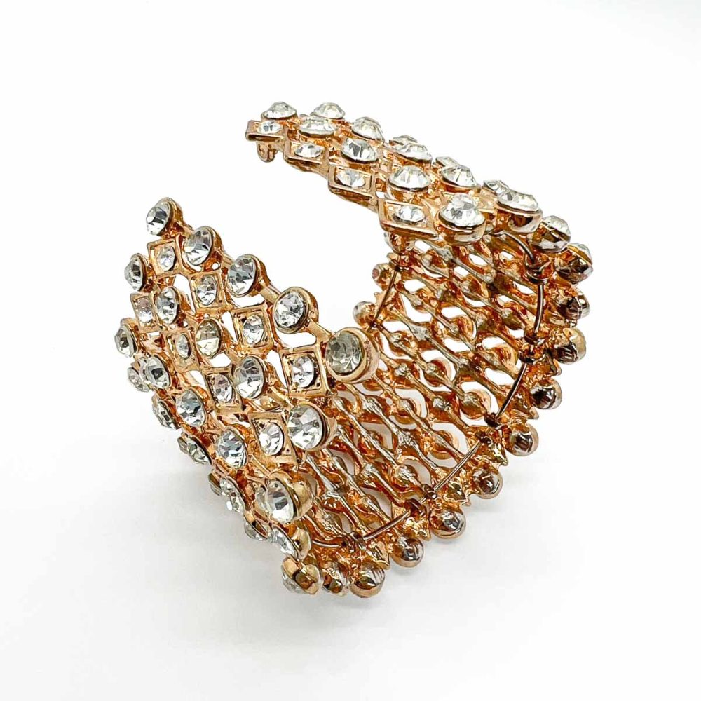 Vintage Crystal Lattice Cuff
