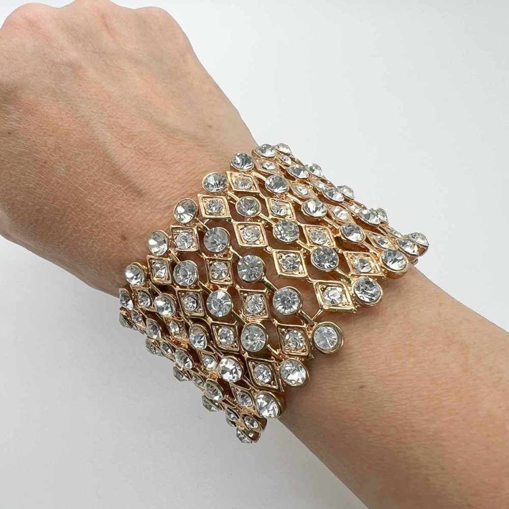 Vintage Crystal Lattice Cuff