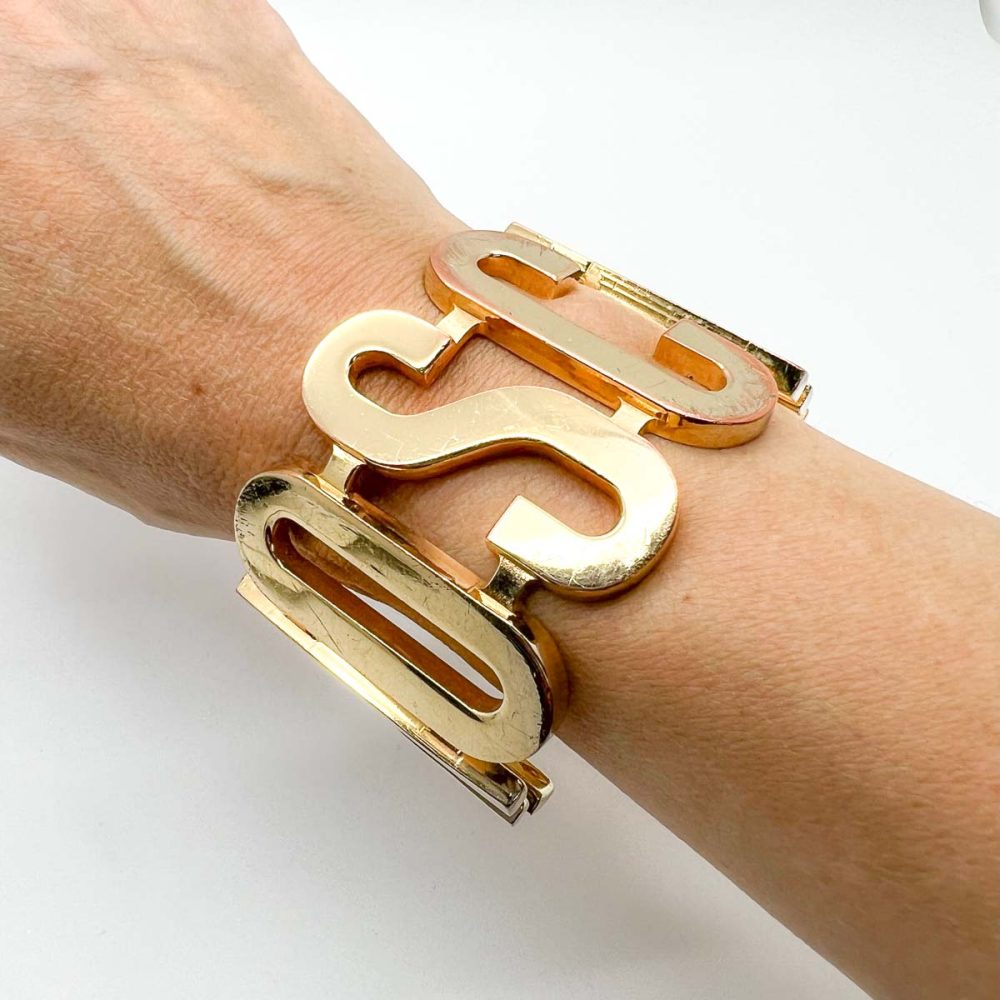 Vintage MOSCHINO Letter Cuff
