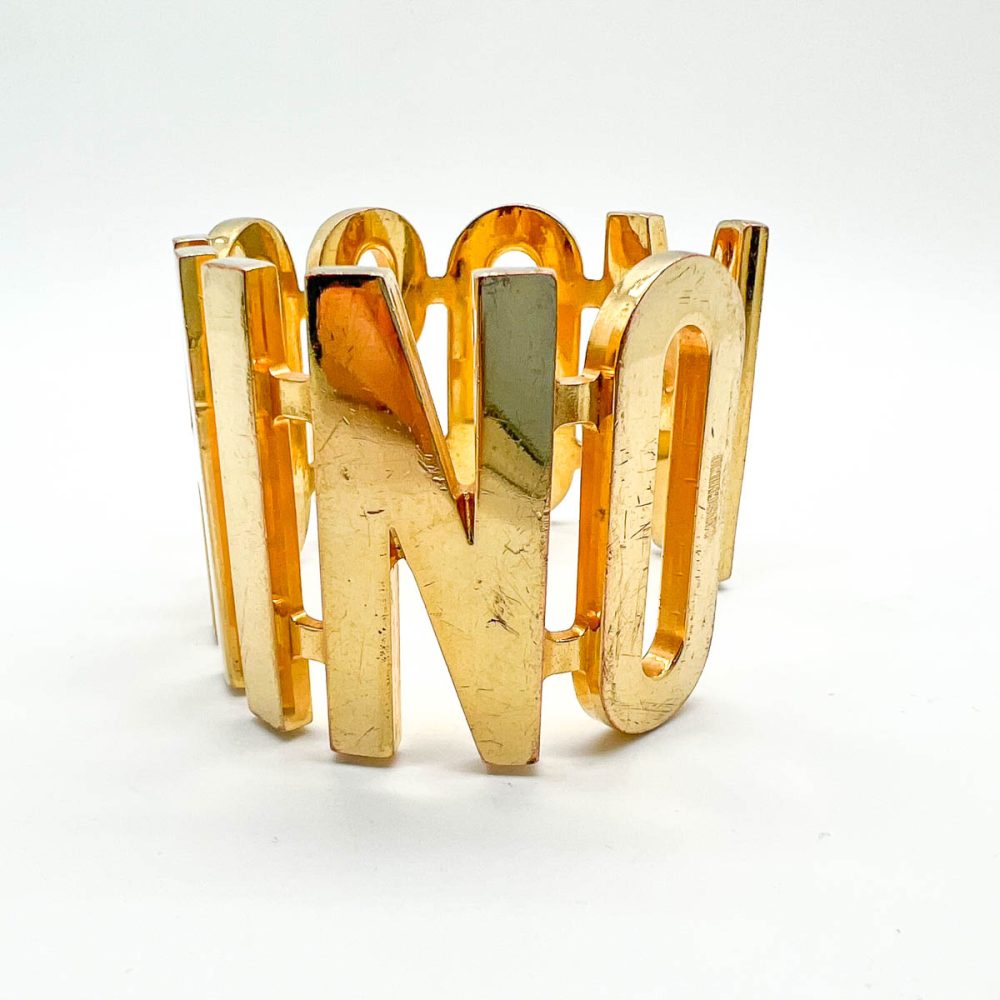Vintage MOSCHINO Letter Cuff