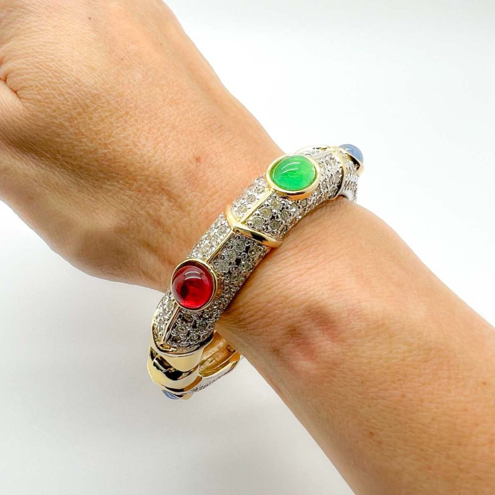 Vintage Vogue Bijoux Jewelled Cuff