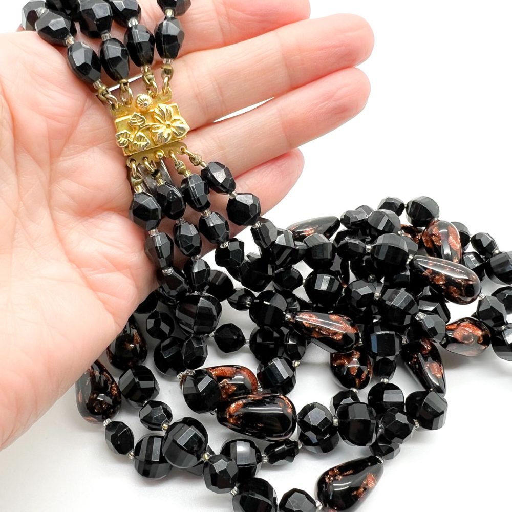 Vintage Sandor Goldstone Necklace