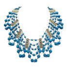 Jennifer Gibson Jewellery 1574 (2) Turquoise Crystal Festoon Collar