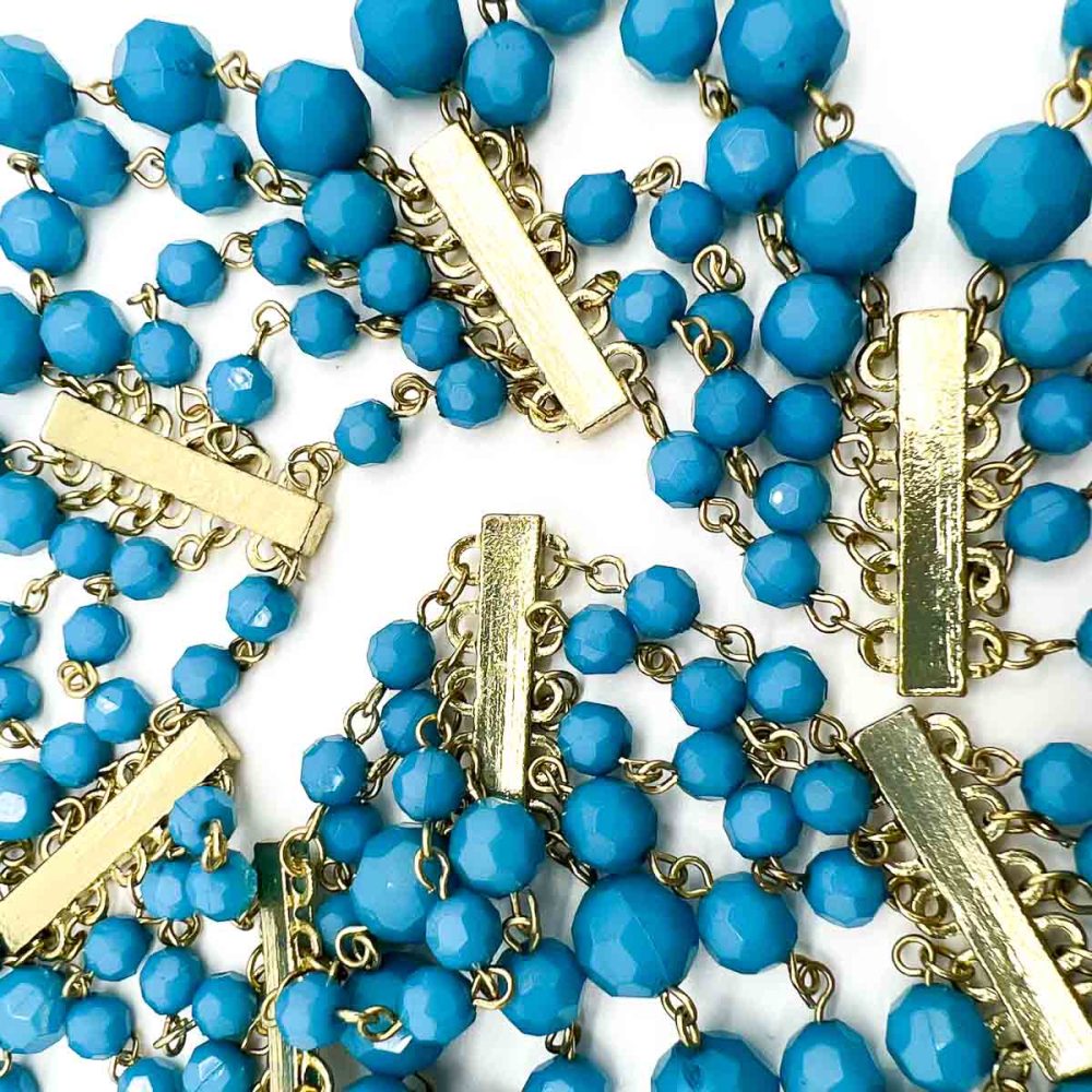 Turquoise Crystal Festoon Collar