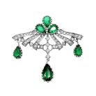 Jennifer Gibson Jewellery 1576 (2) Vintage French Emerald Paste Brooch