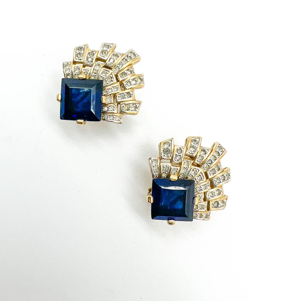 Vintage Panetta Sapphire Earrings