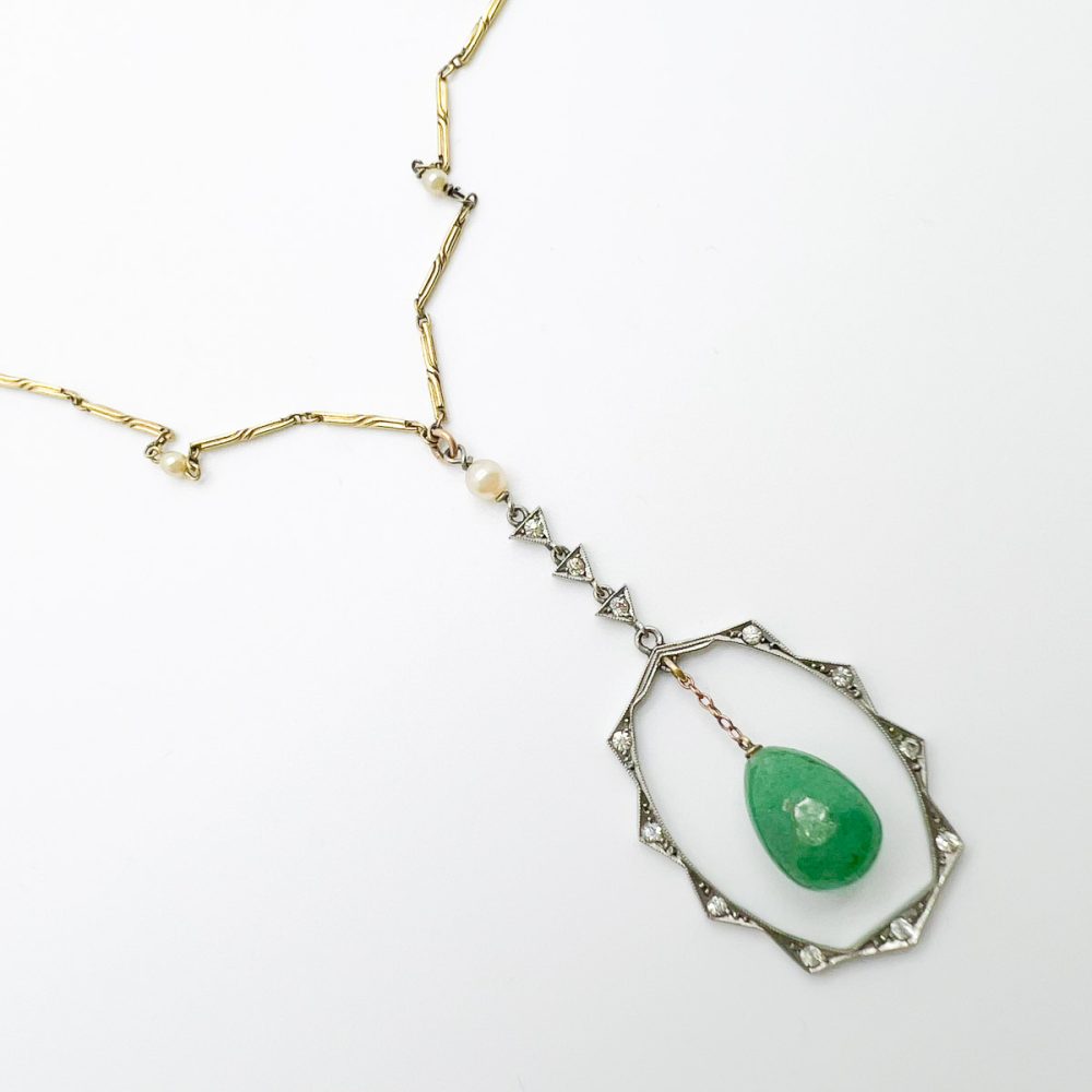 Antique Art Deco Pearl Lariat
