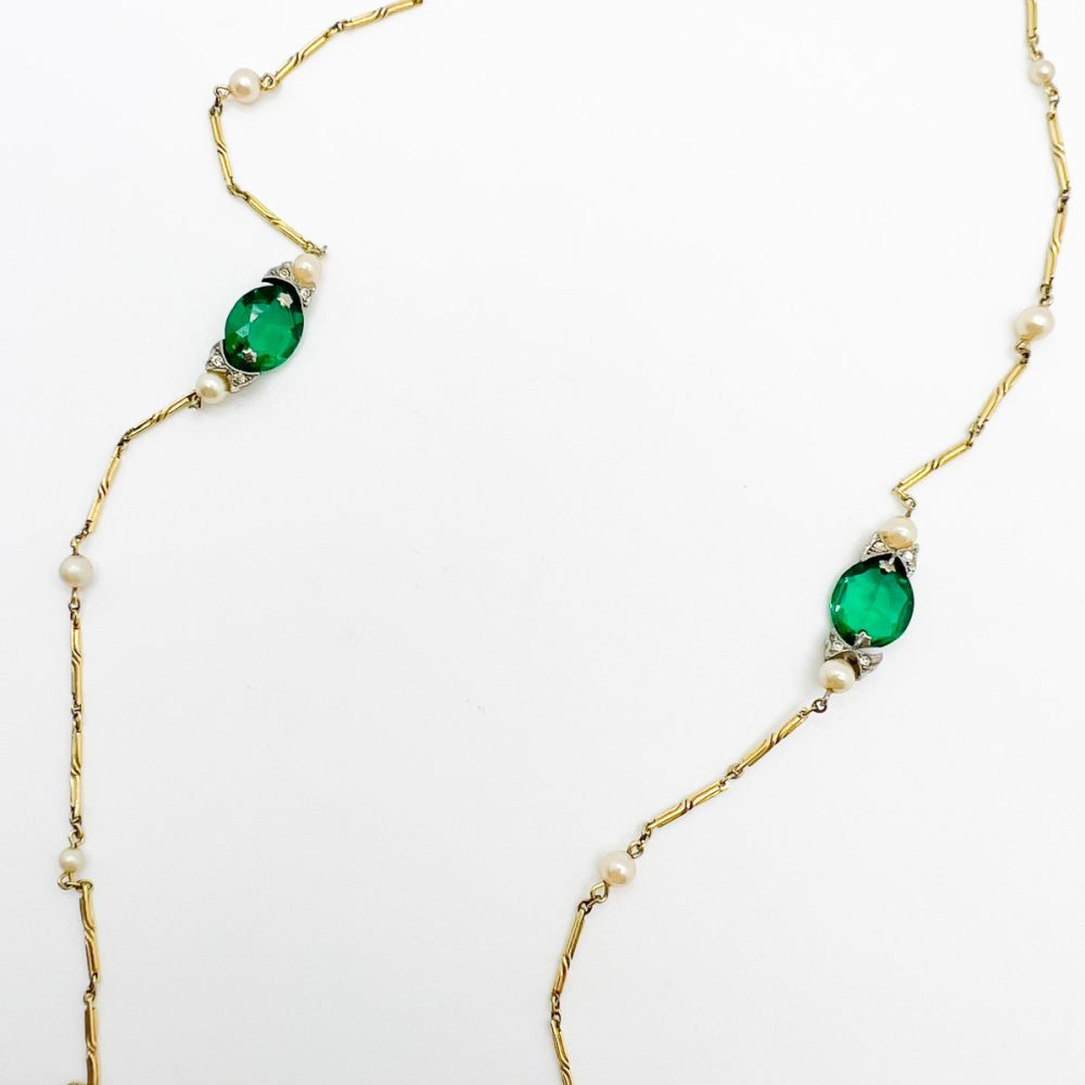 Antique Art Deco Pearl Lariat