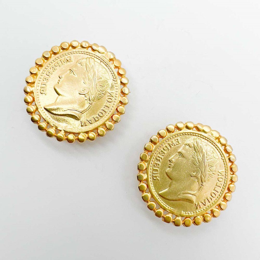 Vintage Napoleon Coin Earrings