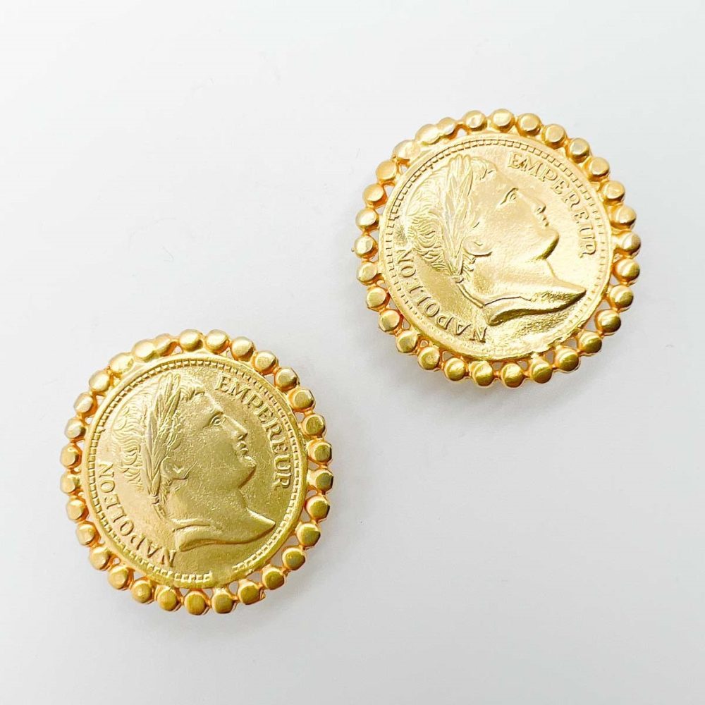 Vintage Napoleon Coin Earrings