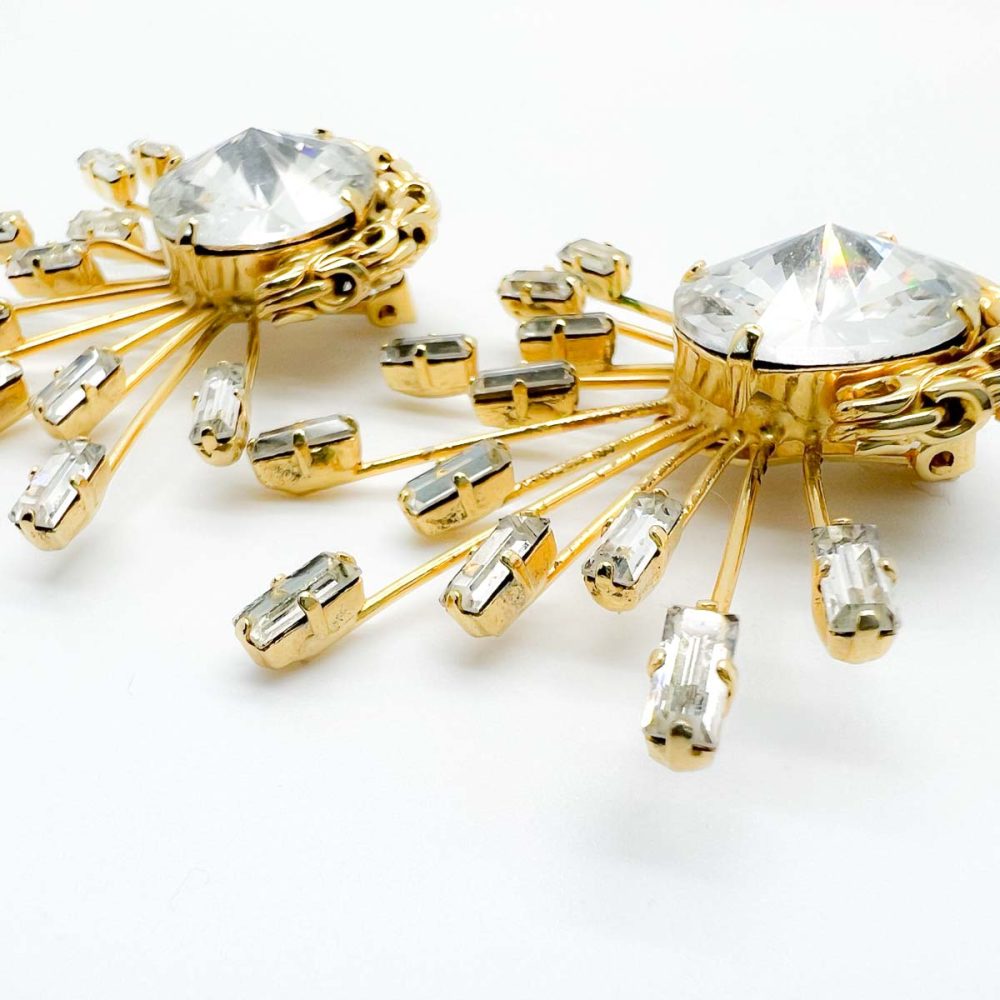 Vintage Satellite Rivoli Earrings