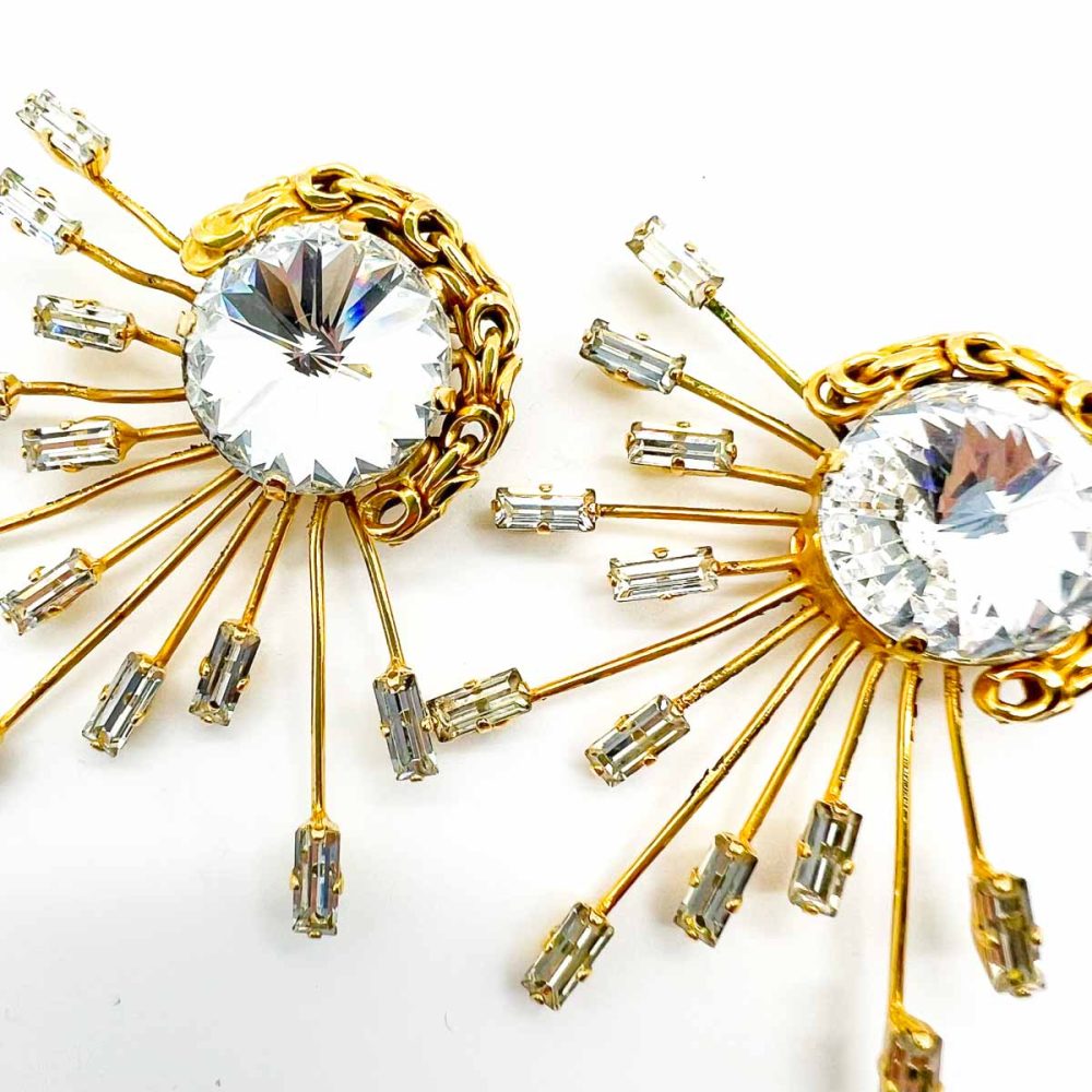 Vintage Satellite Rivoli Earrings