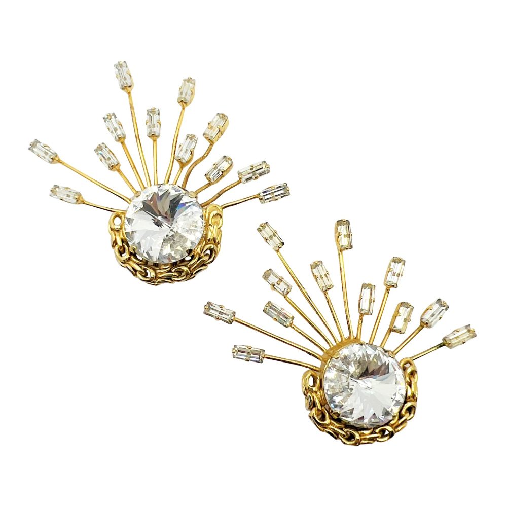 Vintage Satellite Rivoli Earrings