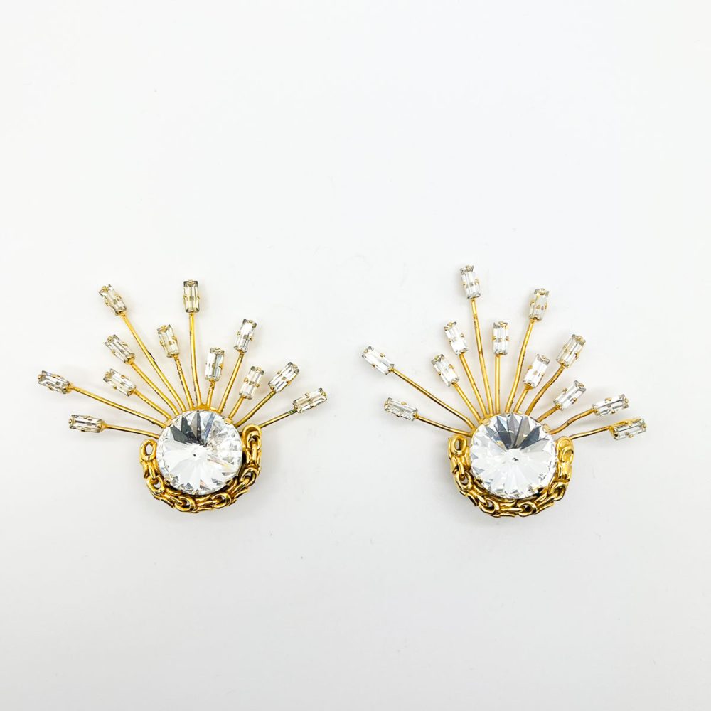 Vintage Satellite Rivoli Earrings
