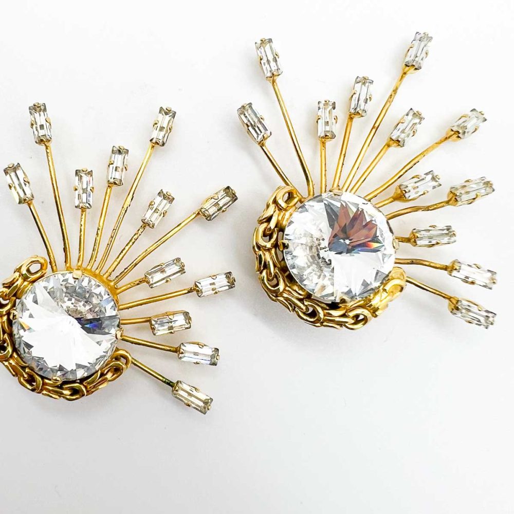Vintage Satellite Rivoli Earrings