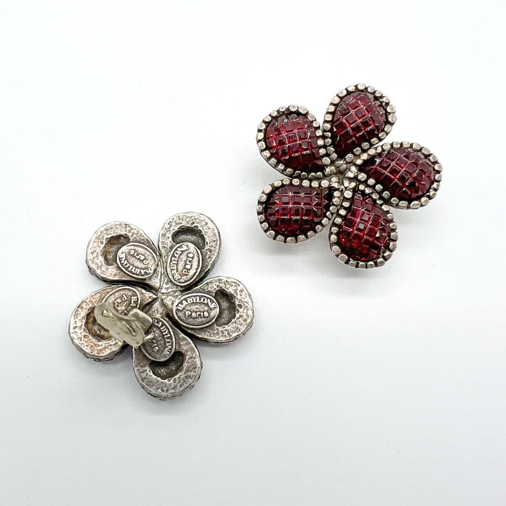 vintage Babylone Paris Floral earrings