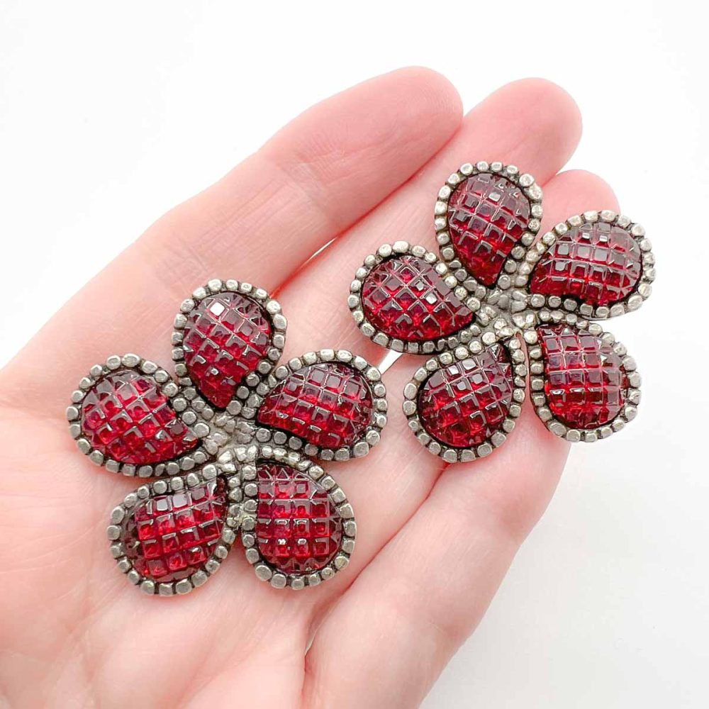 vintage Babylone Paris Floral earrings