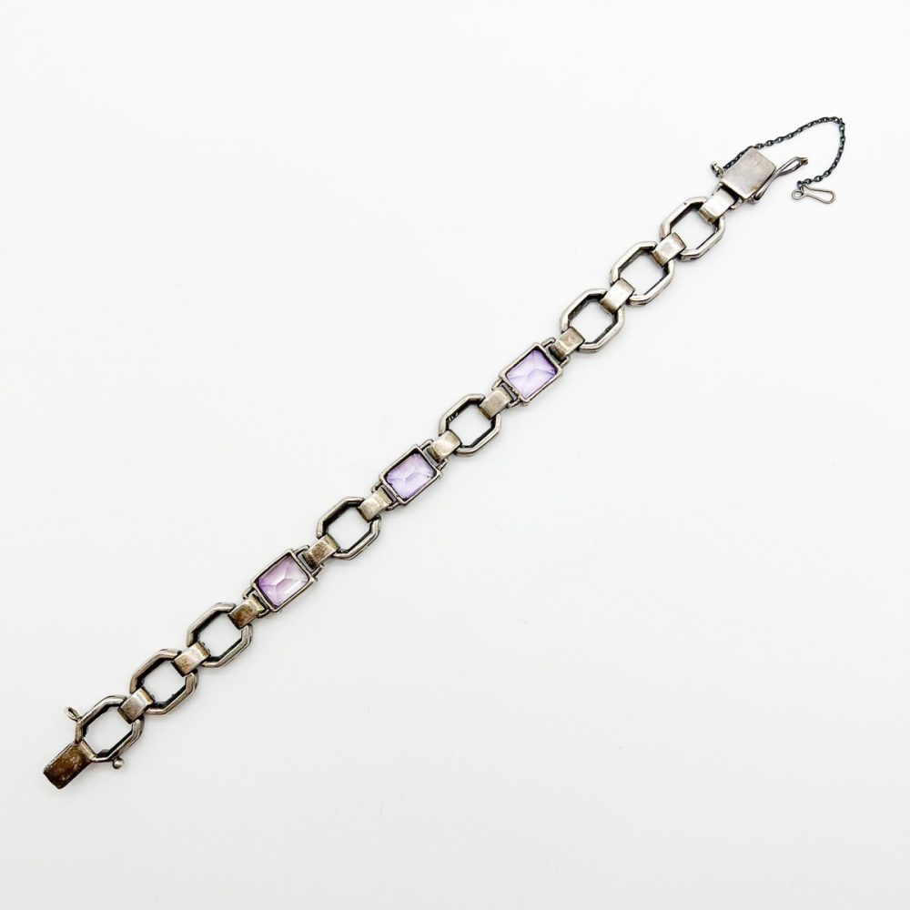 Vintage Amethyst Marcasite Bracelet