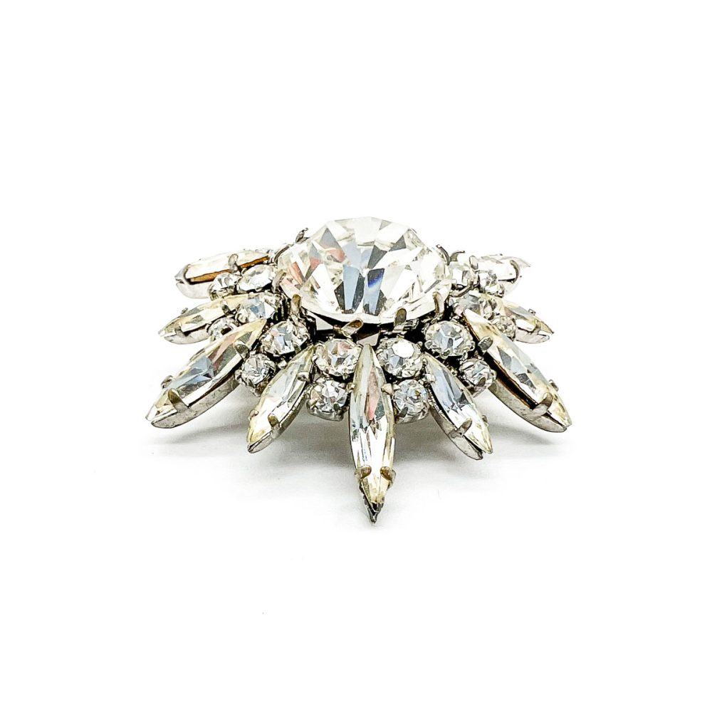 Vintage Glass Paste Starburst Brooch