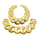 Jennifer Gibson Vintage Jewellery 1612 (2) vintage French Hammered Disc Necklace