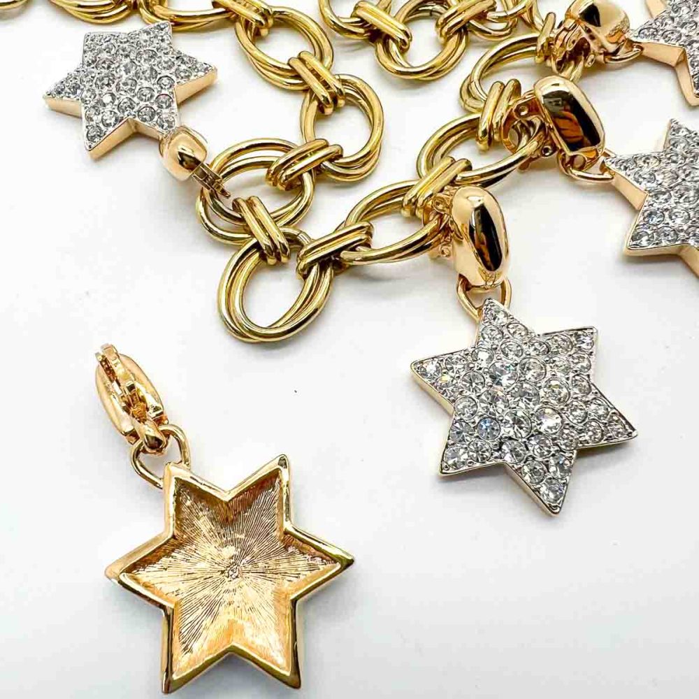 vintage star charm necklace