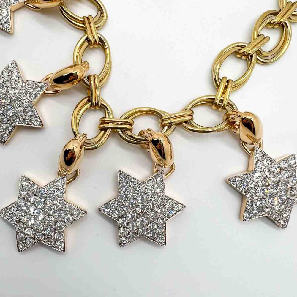 vintage star charm necklace