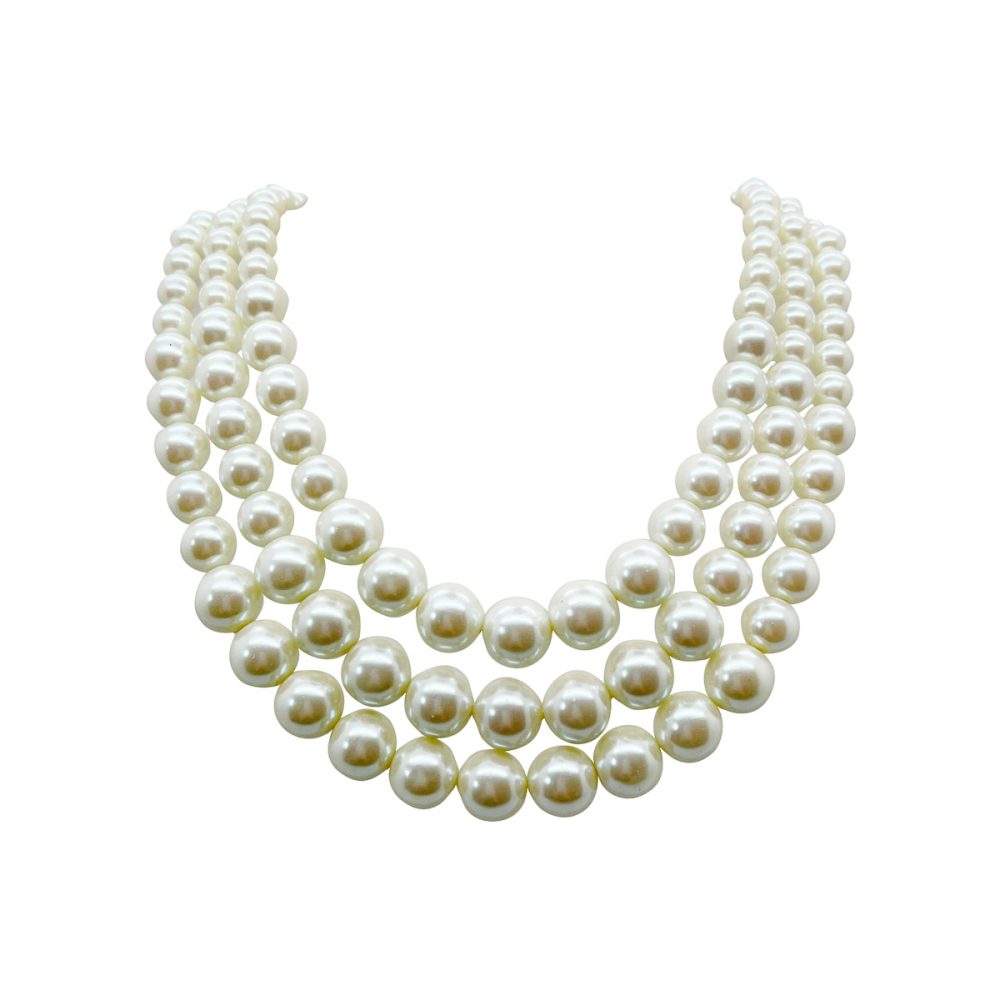 Vintage Triple Strand Pearl Necklace
