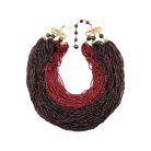 Jennifer Gibson Jewellery 1644 (2) FRONT IMAGE Vintage Ruby Glass Torsade Necklace