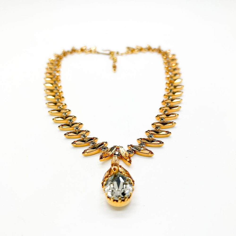 Vintage EFBI Austria Droplet Necklace