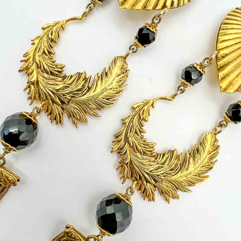 Vintage Heart Statement Earrings