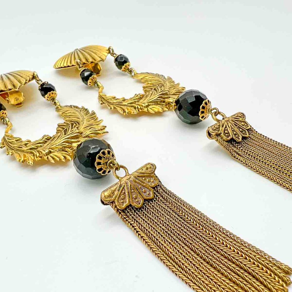 Vintage Heart Statement Earrings