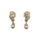 Jennifer Gibson Jewellery 1651 (2) Vintage Diana Pearl Twist Earrings