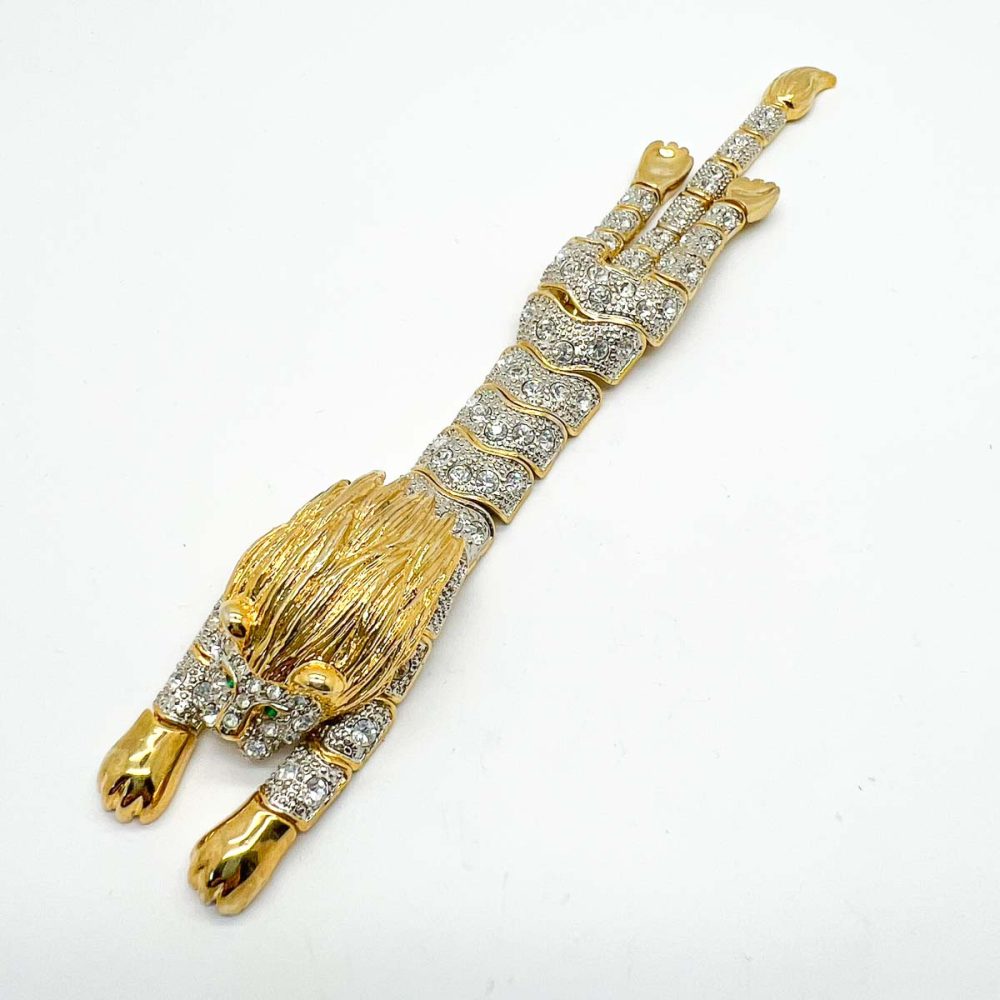 Vintage Statement Reclining Lion Brooch