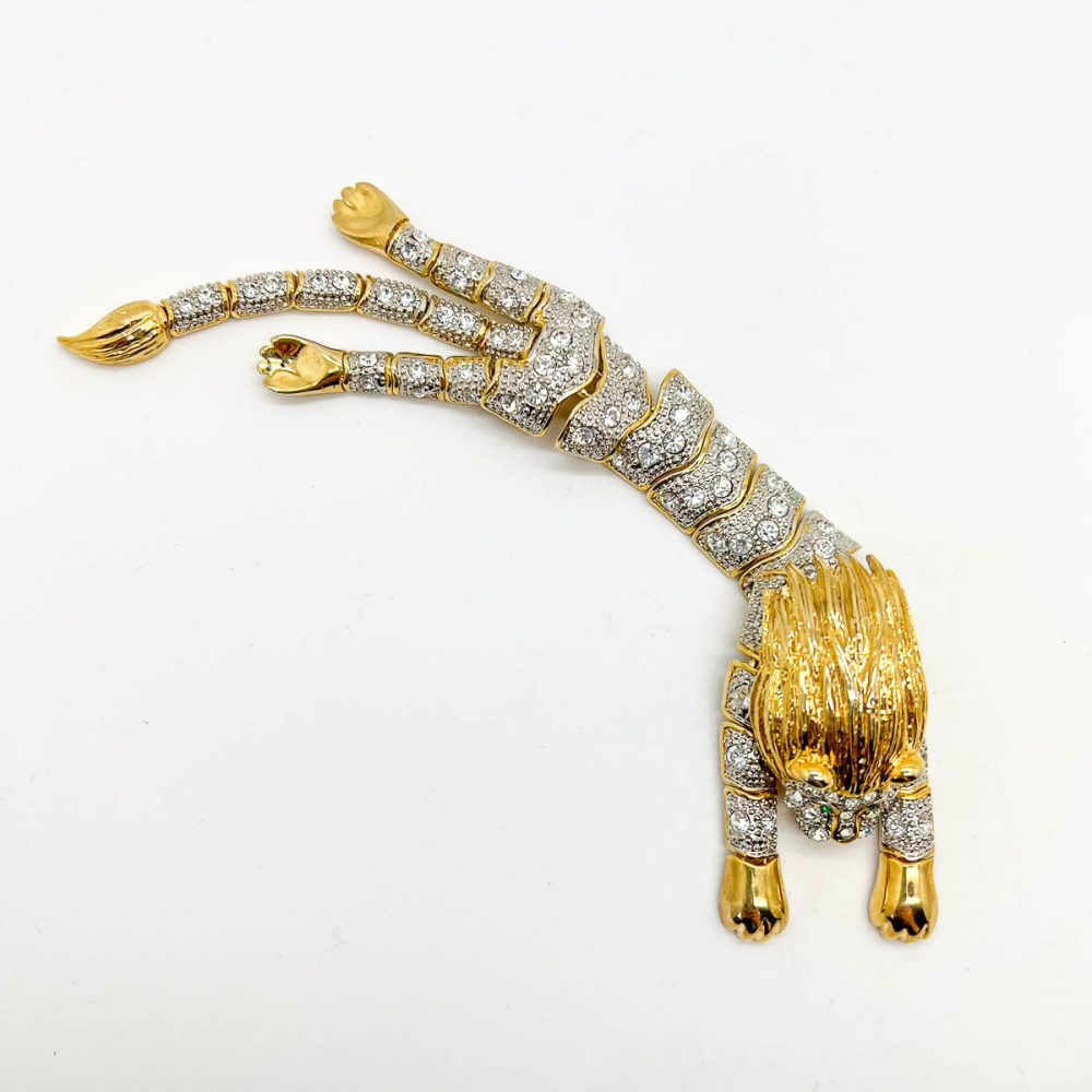 Vintage Statement Reclining Lion Brooch