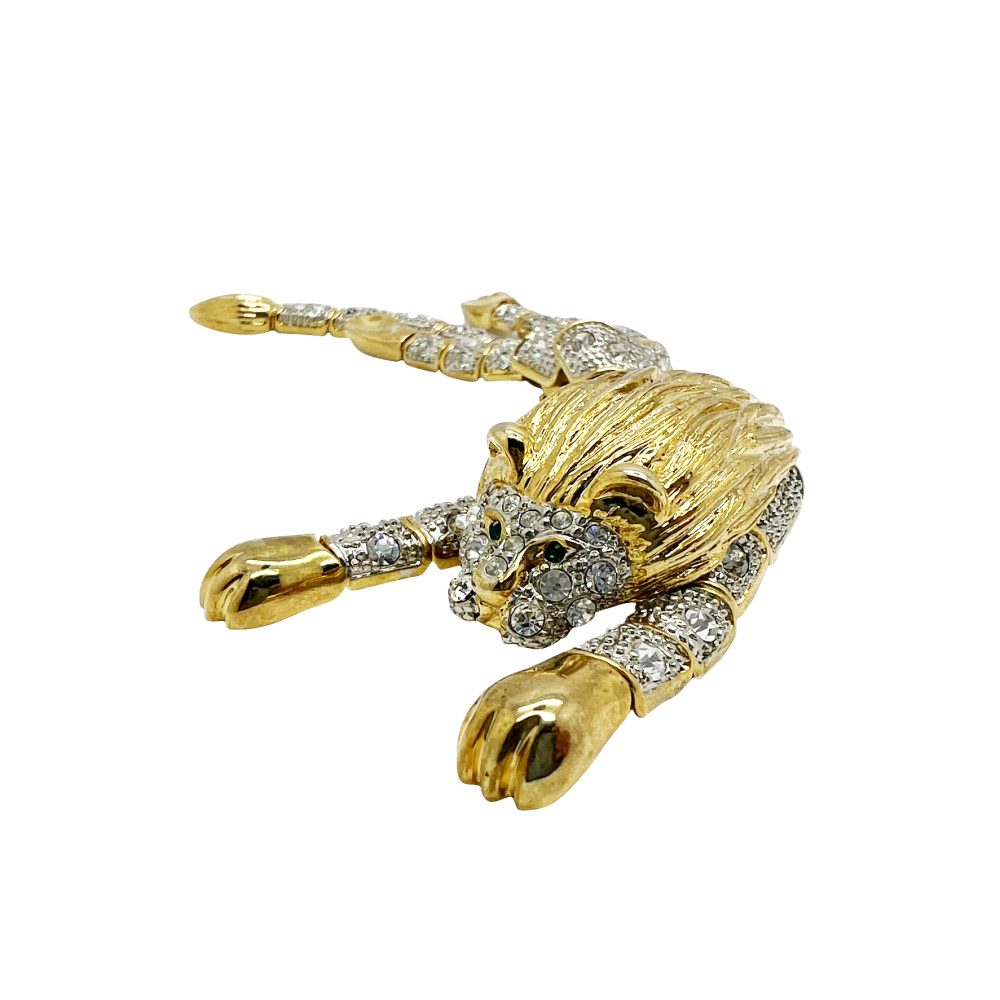 Vintage Statement Reclining Lion Brooch