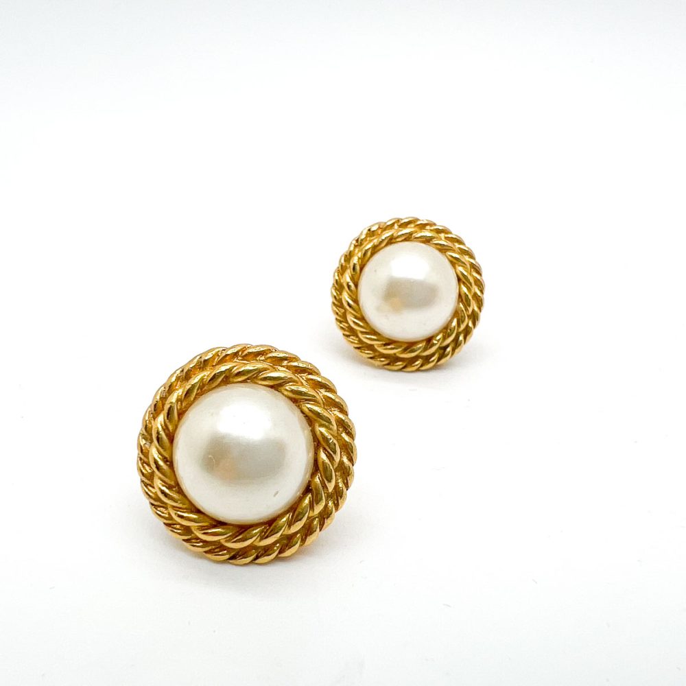 Vintage Pearl Rope twist earrings