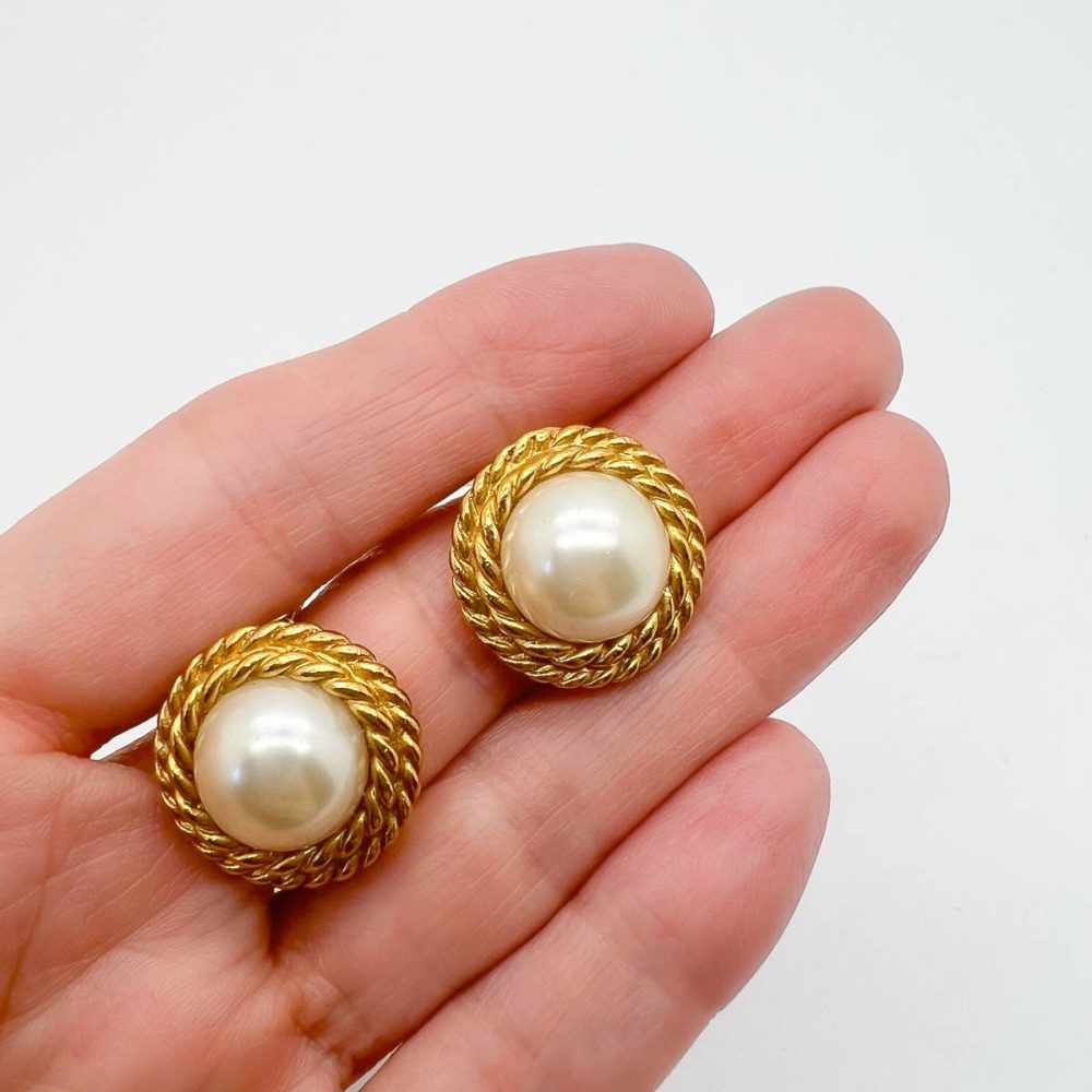 Vintage Pearl Rope twist earrings