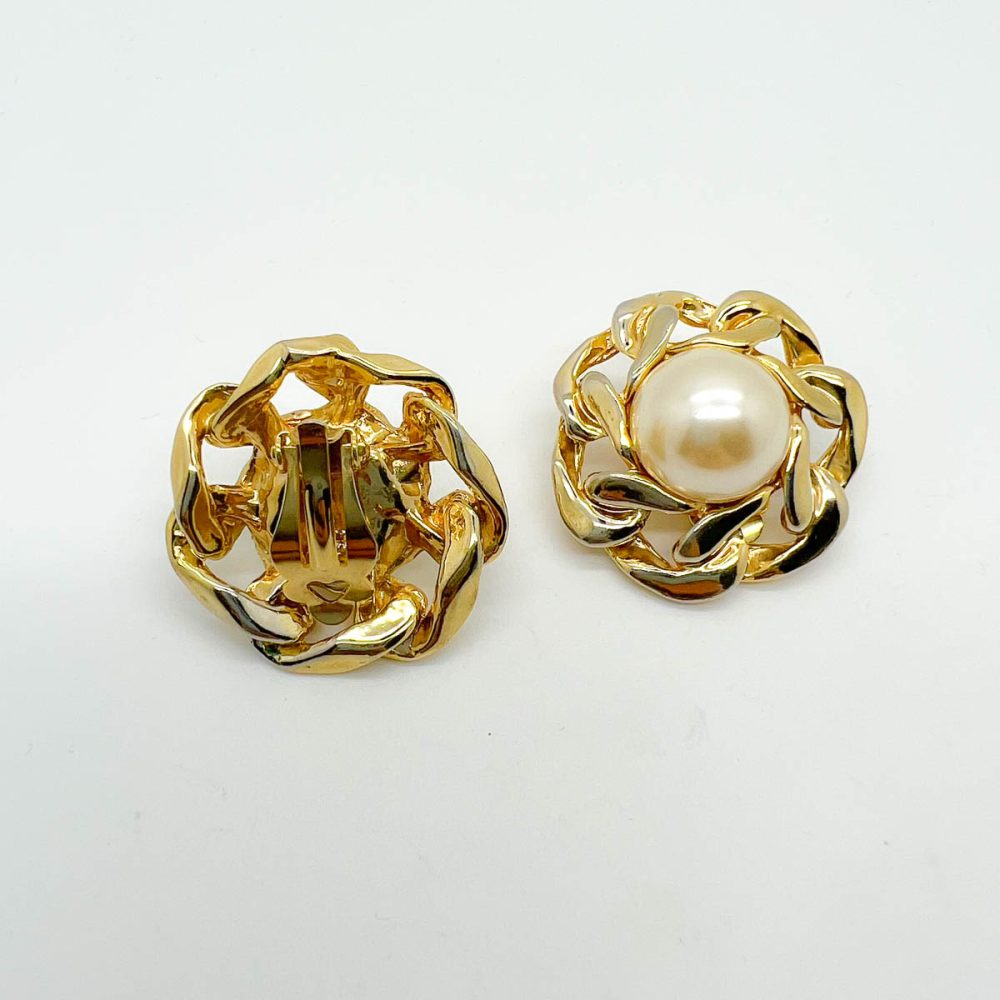 Vintage Pearl Link Earrings