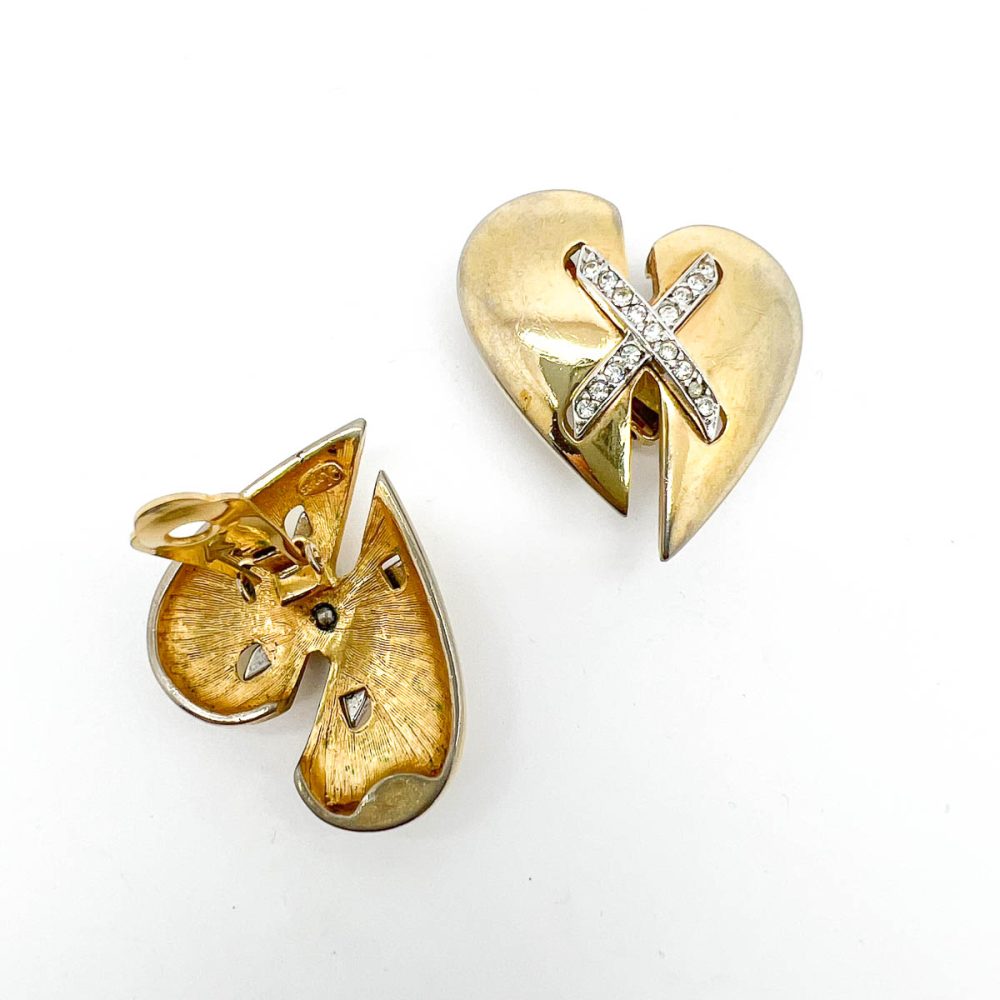 Vintage Coupled Heart Earrings