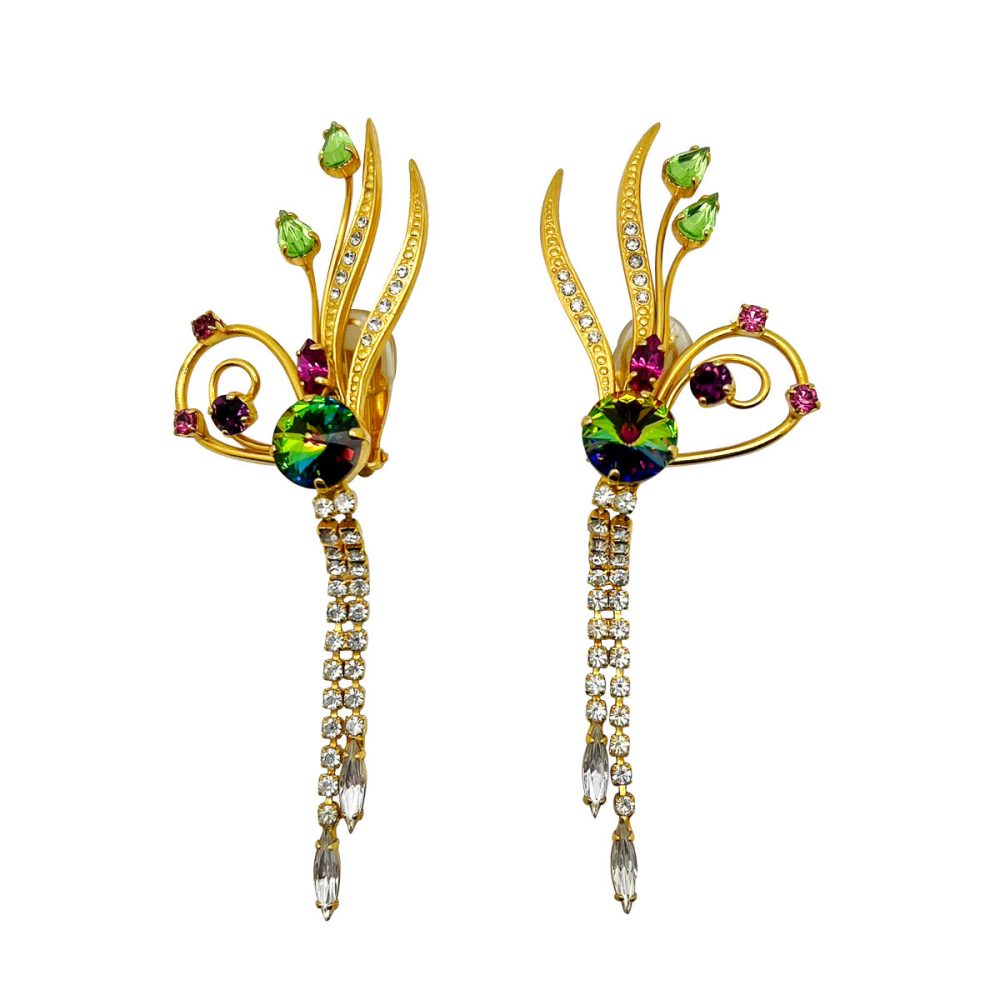 Vintage Rivoli Spray Earrings