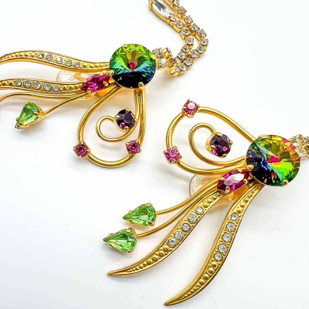 Vintage Rivoli Spray Earrings